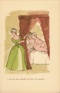 Anonyme, La belle allemande, gravures en couleurs sur bois débout, Rena Tzolakis-Le-coffret- Libertin-imprimé-pour-Les-Mille-et-Ub-Bibliophiles-Photo-GAB