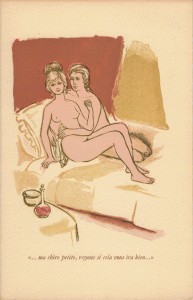Anonyme, La belle allemande, gravures en couleurs sur bois débout, Rena Tzolakis-Le-coffret- Libertin-imprimé-pour-Les-Mille-et-Ub-Bibliophiles-Photo-GAB