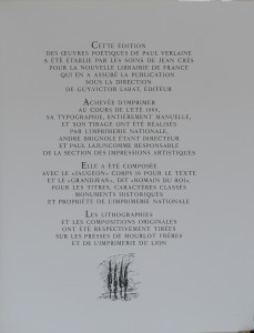 Παύλος-Verlaine-Ποιήματα-IV-Έγχρωμες λιθογραφίες και σχέδια Ρένα Τζολάκη-Nouvelle Librairie de France. Photo-GAB-14